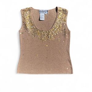 Joseph Gold Sequin Tank Top